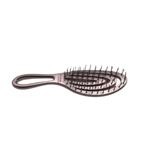 Le poudré Brosse Olivia Garden Rose, avec son design ovale aéré, son manche en boucle et ses poils très espacés, est présenté sur un fond blanc.