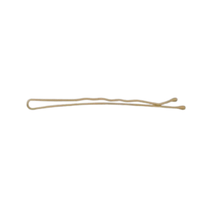 Une seule épingle à cheveux Pince Ondulée dorée 70mm X24 pièces-Dorées avec un bord ondulé et deux pointes arrondies, présentée sur un fond blanc, parfaite pour une tenue forte des cheveux.
