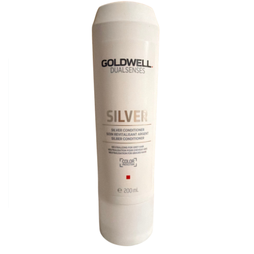 L'après-shampoing Goldwell Dualsenses Silver 200ml, dans un flacon blanc minimaliste, s'associe parfaitement à la plaque à crêper 22 cm Sibel-Noire de Brosse TAQUINO pour des cheveux magnifiquement coiffés.